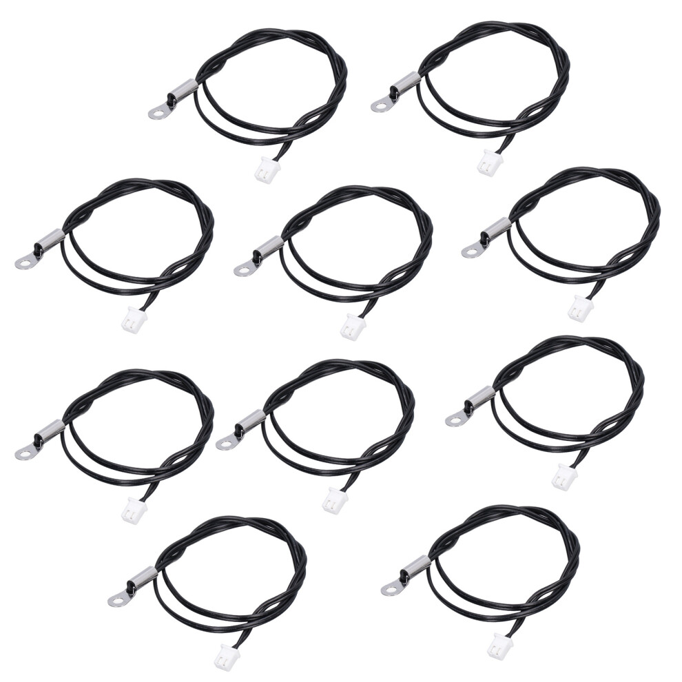 10Pcs Ntc Thermistor Temperature Sensor Probe Round Lug Cold Pressed Terminal Connector 500Mm10k B3950 4161321816018