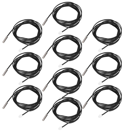 10 piezas de termistor NTC 5x25 mm, cable de 2 m, 5K B3470 1