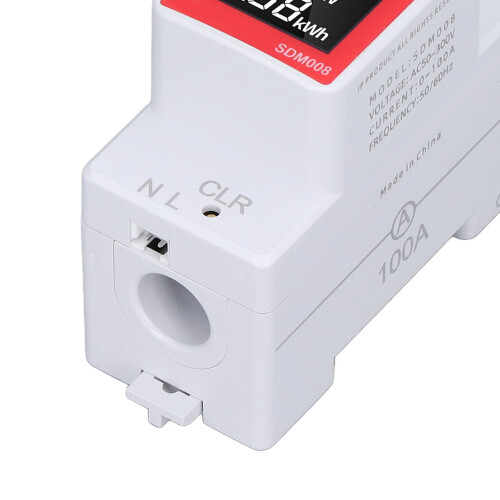 SDM008 Medidor digital de CA de tipo riel ABS 0-300V 0-100A 2
