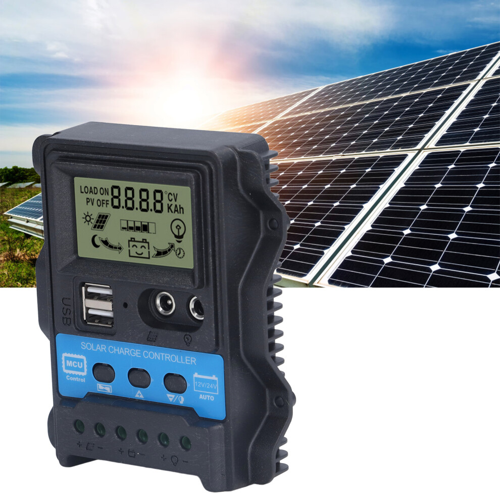 Solar Charge Controller Lcd Display Dual Usb 5V Output Pwm Charging Control Regulator30a 390W(12V) 780W(24V) 4601321816545
