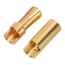 Conector banana dorado chapado en oro de 5,5 mm macho/hembra 5 g