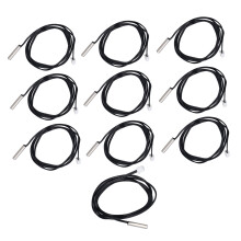 10 piezas de sondas termistoras 5x25 mm de PVC, 100K B3950, 1 m