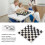 Set d'échecs international Noir/Blanc 9,9  9,7 pouces 8