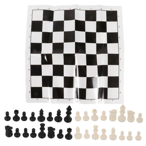 Set d'échecs international Noir/Blanc 9,9  9,7 pouces 1