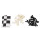 Set d'échecs international Noir/Blanc 9,9  9,7 pouces 9