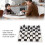 Set d'échecs international Noir/Blanc 9,9  9,7 pouces 11