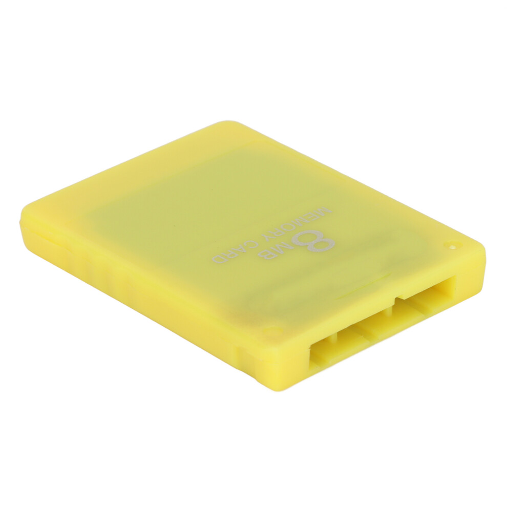 Memory Card 8Mb Sturdy Easy To Use High Speed Portable Gaming Memory Card For Playstation 2Yellow 4921321818340
