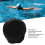 Bonnet de natation en silicone 3D élastique Pro noir 12