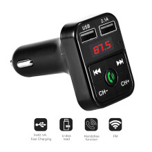 Negro 80x50x37 mm Transmisor MP3 Bluetooth FM para coche 16 GB