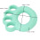 Vert 40 lb Exerceur de doigts 9,5x9,5x1,9 cm 10