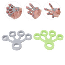 2 piezas Extensor de dedos de 6.6LB Portátil Verde/Gris