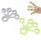 2 piezas Extensor de dedos de 6.6LB Portátil Verde/Gris 12