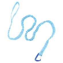 Barre d'attelage de vélo en nylon élastique, 1,7 m – 3,0 m, bleu, 204 g