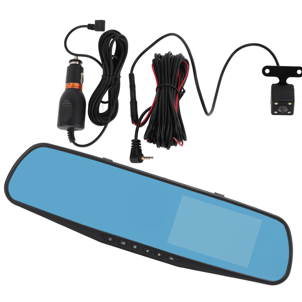4.3In 1080P Mirror Dash Cam Rearview Mirror Camera Dual Driving Recorder Parking Monitor Loop Recording Backup Camera 9441321821232