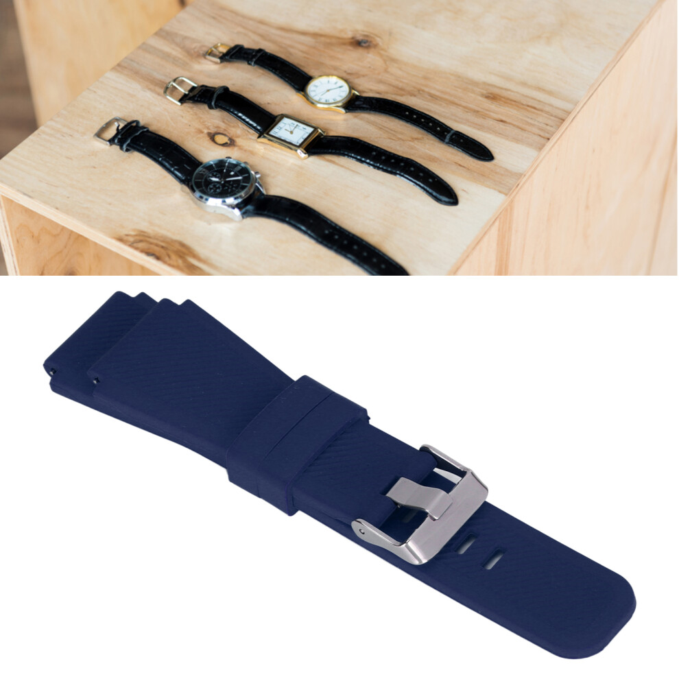 22Mm Silicone Band Replacement Compatible For Amazfit Gtr 3 Smartwatch Quick Release Strap Braceletmidnight Blue 6931321817487