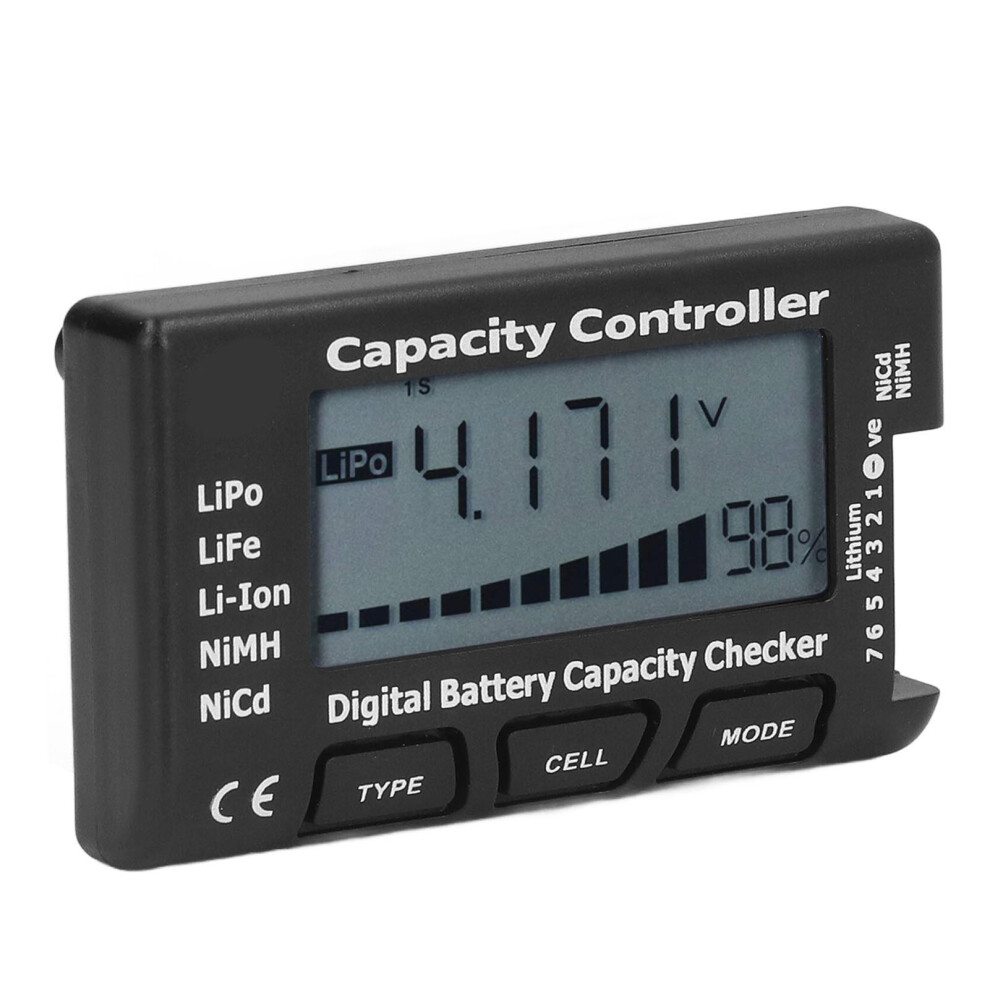 Digital Battery Capacity Checker Voltage Tester Capacity Percentage Meter For Lipo Life Nimh 8431321821647