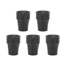 5 pezzi puntali per stampelle Urge in gomma 22mm/8.7in Nero