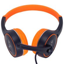 Casque pliable pour enfants 3,5 mm jack 1,8 m bleu/orange