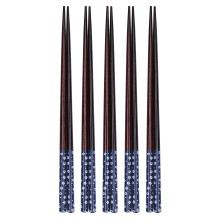 5 Pair Chopsticks Reusable Wood Chopsticks Eco Friendly Kitchen Tableware for HouseholdBlue