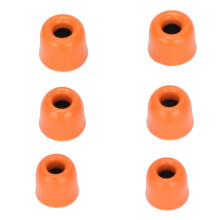 6 pezzi di tappi auricolari in memory foam 4,3-6,0 mm arancione
