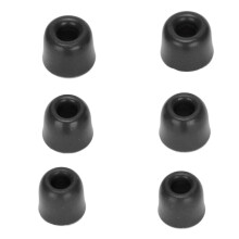 6 piezas de puntas de espuma viscoelástica para auriculares 4,3–6,0 mm, Negro