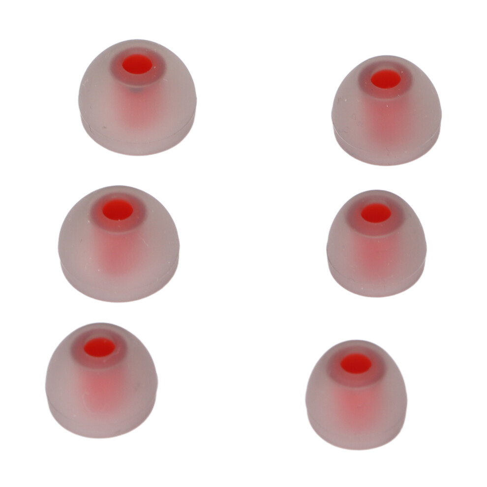 3 Size 6 Pcs Replacement Earplugs Soft Silicone Eartips Noise Reducing Earbuds For Earphonesred Gray 8391321824126