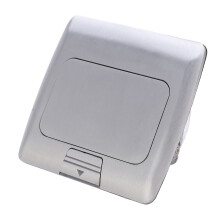 J03L Toma de piso de arco semicircular plateada 250V 16A