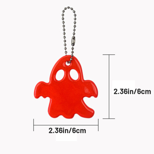12 pièces Ghost Tags 6x6cm réfléchissantes, couleur aléatoire 2