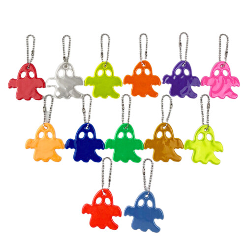 12 pièces Ghost Tags 6x6cm réfléchissantes, couleur aléatoire 1