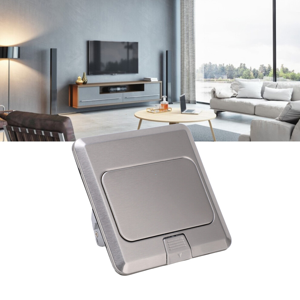 Floor Socket Waterproof 16A 2 Port Sealing Simple Feel Use Safety Durable Silver Bounce Floor Socket 250V 9321321824795