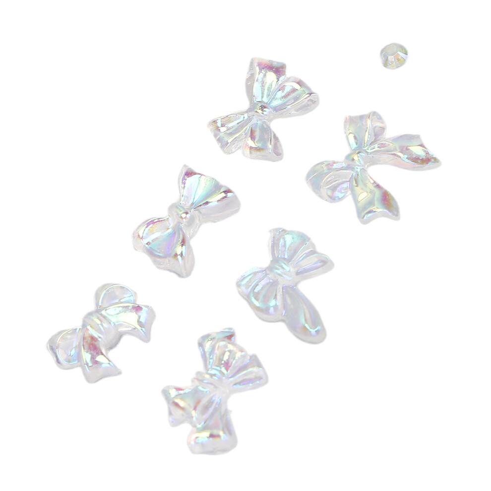Resin 3D Nail Art Faux Crystal Nail Charms DIY Cute Bowknot Faux Rhinestones Charms for Manicure Ornaments