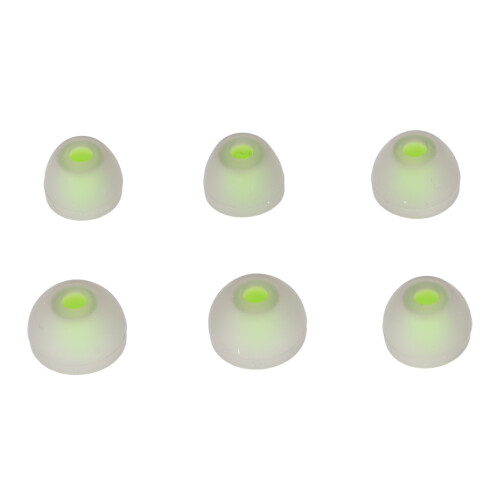 6 pièces 3 tailles bouchons d'oreille en silicone vert gris 1