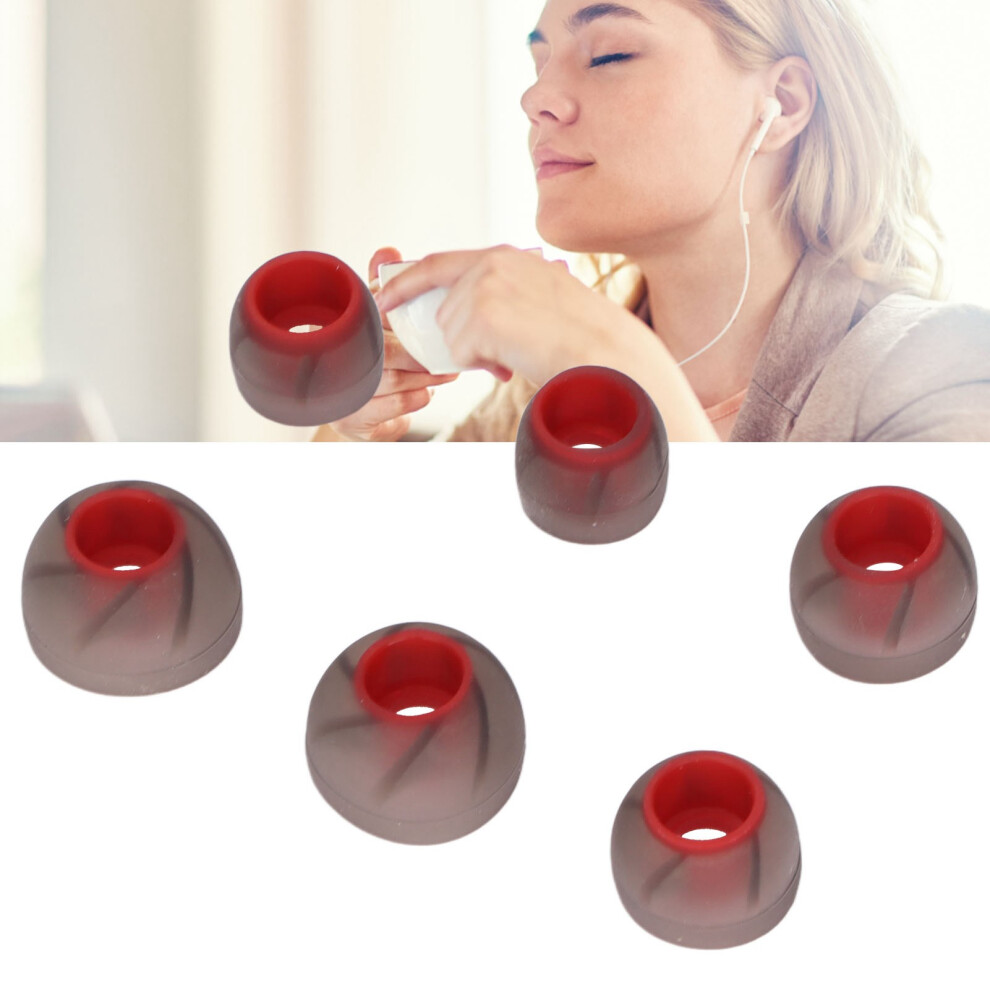 6Pcs Earphone Eartips Silicone Soft Noise Isolation 3 Sizes Replacement Earplugs For 4.5Â6.5Mm Sound Holegray Red 8721321824091