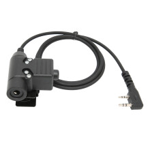 U94 PTT Auricular de garganta 50mW 7.1mm negro para TK3107