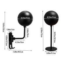 Supporto per casco 180 rotante, nero, capacità 30 kg. Dimensioni: come mostrato