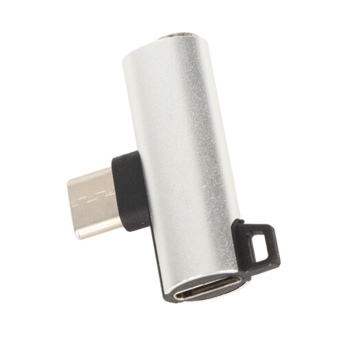 Adattatore Type-C a 3,5 mm, 2 in 1, PD veloce, argento 1