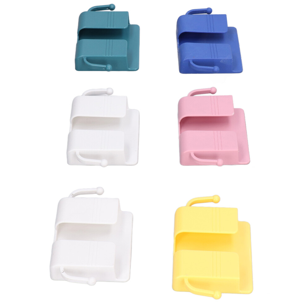 6Pcs Wall Mount Phone Holder Self Adhesive Remote Control Storage Box Wall Beside Charging Phone Stand For Bedroom 3461321828143