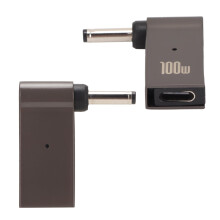 Plateado 100W PD Flash Tipo-C hembra DC 3.5x1.35mm