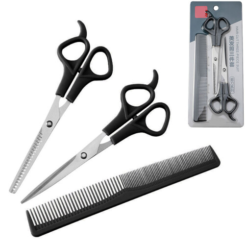Kit de ciseaux pour coupe de cheveux 77g Acier inoxydable+PP bleu 1