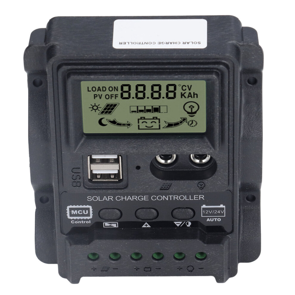 Dual Usb Solar Charge Controller Abs Lcd Display Pwm Charging Controllers Light Control 12V24v30a 390W 780W 8411321830054