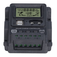 K1688 Regolatore di carica solare USB 12/24V 10A Nero