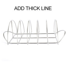 Inox 430, rack à côtes à 5 grilles, 37,7 24,8 11,8 cm, argent