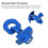 Tensor de cadena plegable de aluminio azul 24x20x4mm 8