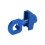 Tensor de cadena plegable de aluminio azul 24x20x4mm 16