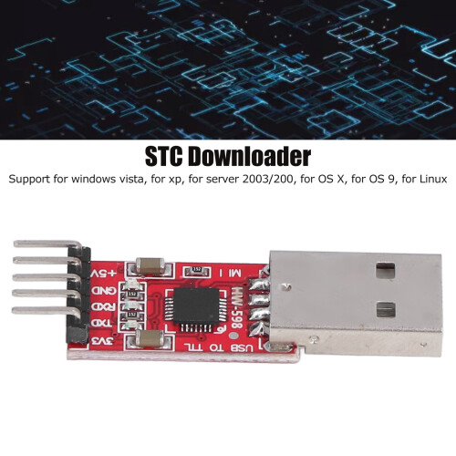 STC Téléchargeur USB-TTL PCB 3,3-5V 300bps-1Mbps 2