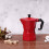 Aluminio rojo 150 ml 3 tazas cafetera moka 152 mm 8