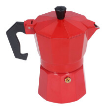 Aluminio rojo 150 ml 3 tazas cafetera moka 152 mm