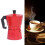 Aluminio rojo 150 ml 3 tazas cafetera moka 152 mm 15