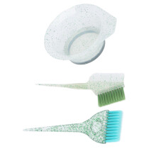 Kit de teinture capillaire en 3 pièces : bol 14x6 cm, queue 6,5x21 cm
