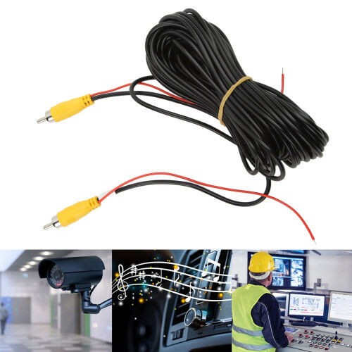 Extensión de cable de vídeo RCA de 10m/33ft para CCTV